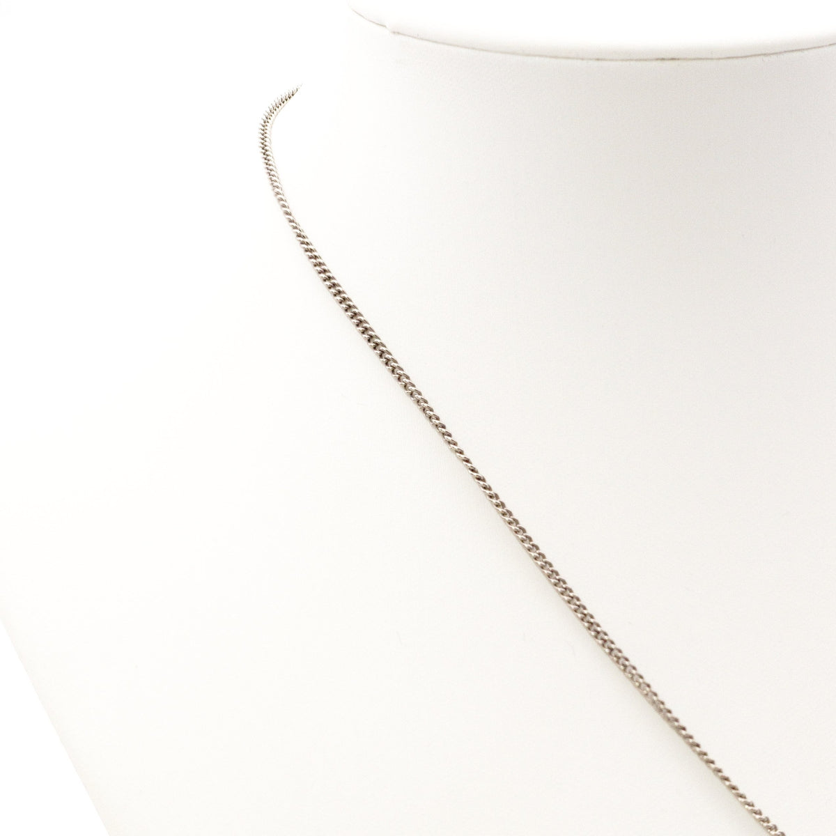 CHANEL Necklace, Metal, Rhinestone, Silver, CC Necklace