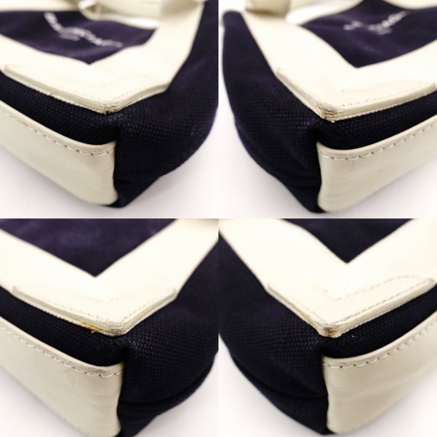 BALENCIAGA Navy Cabas Handbag Canvas Navy