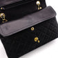 CHANEL Double Flap Matelassé Classic Lambskin Shoulder Bag, Leather, Black with Gold Hardware