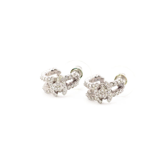 CHANEL Earrings: Metal, Rhinestones, CC Logo, Coco Logo