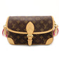 LOUIS VUITTON Diane NM PM Shoulder Bag Monogram Canvas Brown × Pink Crossbody 7-10-144