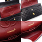 CHANEL Double Flap Matelassé Classic Lambskin Shoulder Bag, Leather, Black with Gold Hardware