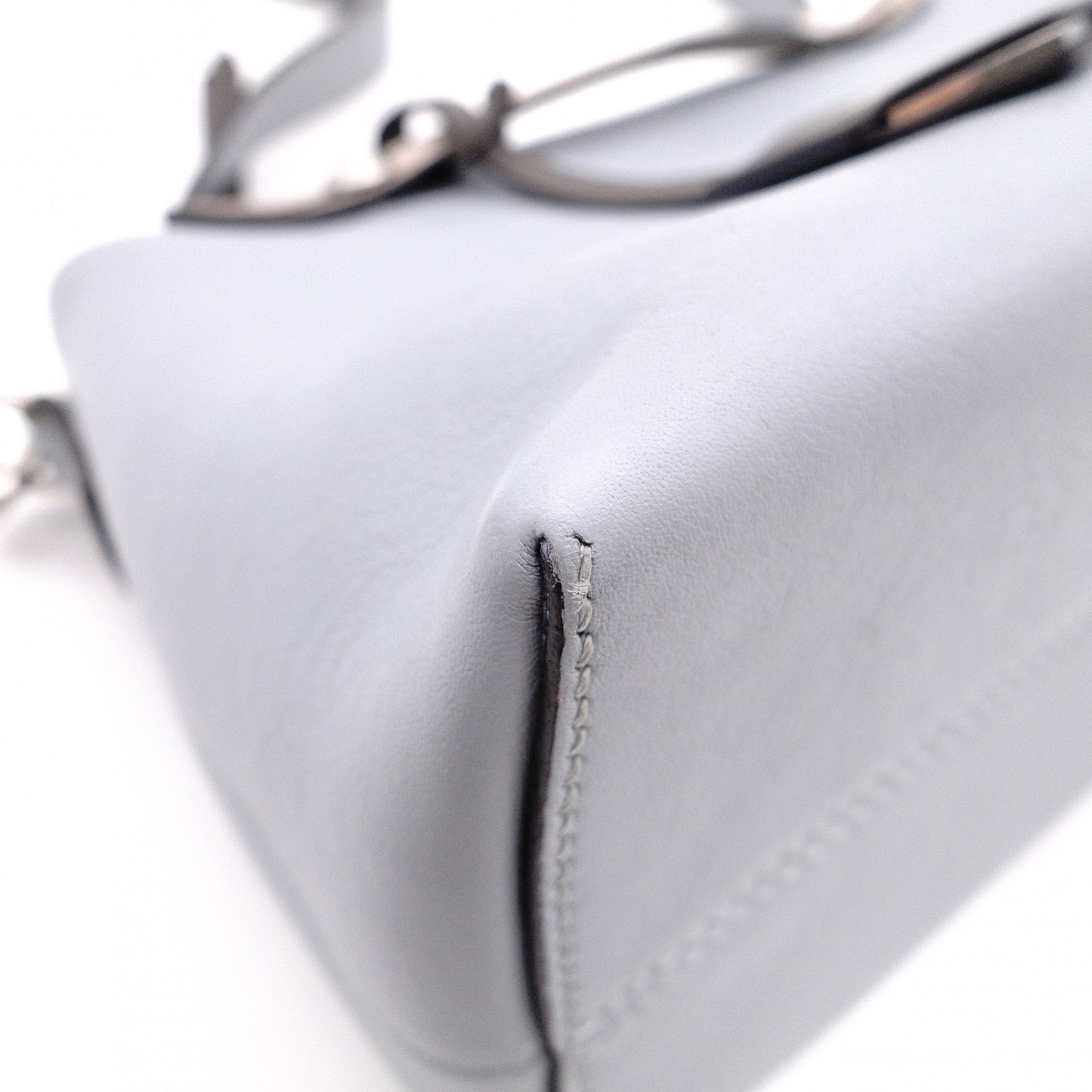 FENDI By the Way Handbag, Leather, Blue, 2-Way Crossbody with Charm
