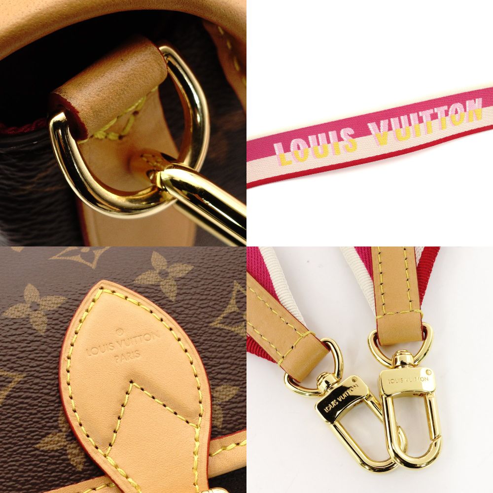 LOUIS VUITTON Diane NM PM Shoulder Bag Monogram Canvas Brown × Pink Crossbody 7-10-144