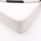 CHANEL Chain Shoulder Bag, Matelassé Lambskin Leather, White with Gold Hardware