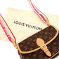 LOUIS VUITTON Diane NM PM Shoulder Bag Monogram Canvas Brown × Pink Crossbody 7-10-144