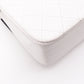 CHANEL Chain Shoulder Bag, Matelassé Lambskin Leather, White with Gold Hardware