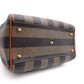 FENDI Pecan Handbag, PVC/Leather, Brown, Boston Bag