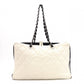 CHANEL Shoulder Bag, Timeless CC Leather, White and Black Two-Tone, Silver Hardware
