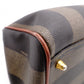 FENDI Pecan Handbag, PVC/Leather, Brown, Boston Bag