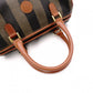 FENDI Pecan Handbag, PVC/Leather, Brown, Boston Bag