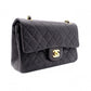 CHANEL Double Flap Matelassé Lambskin Classic Shoulder Bag, Leather, Black with Gold Hardware