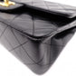 CHANEL Double Flap Matelassé Lambskin Classic Shoulder Bag, Leather, Black with Gold Hardware