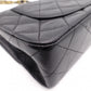 CHANEL Double Flap Matelassé Lambskin Classic Shoulder Bag, Leather, Black with Gold Hardware