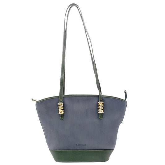 LOEWE Velazquez Shoulder Bag leather green USED Women