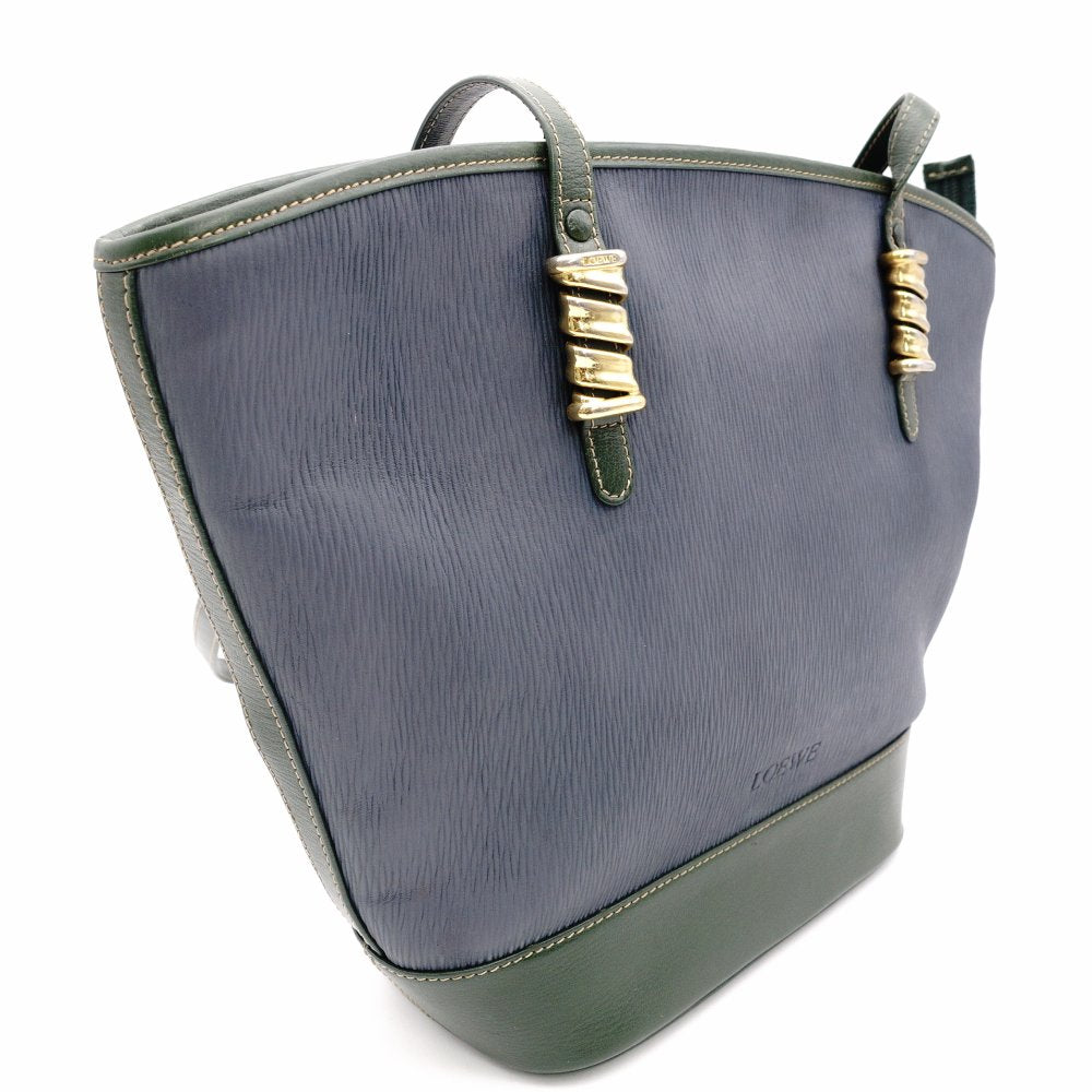 LOEWE Velazquez Shoulder Bag leather green USED Women