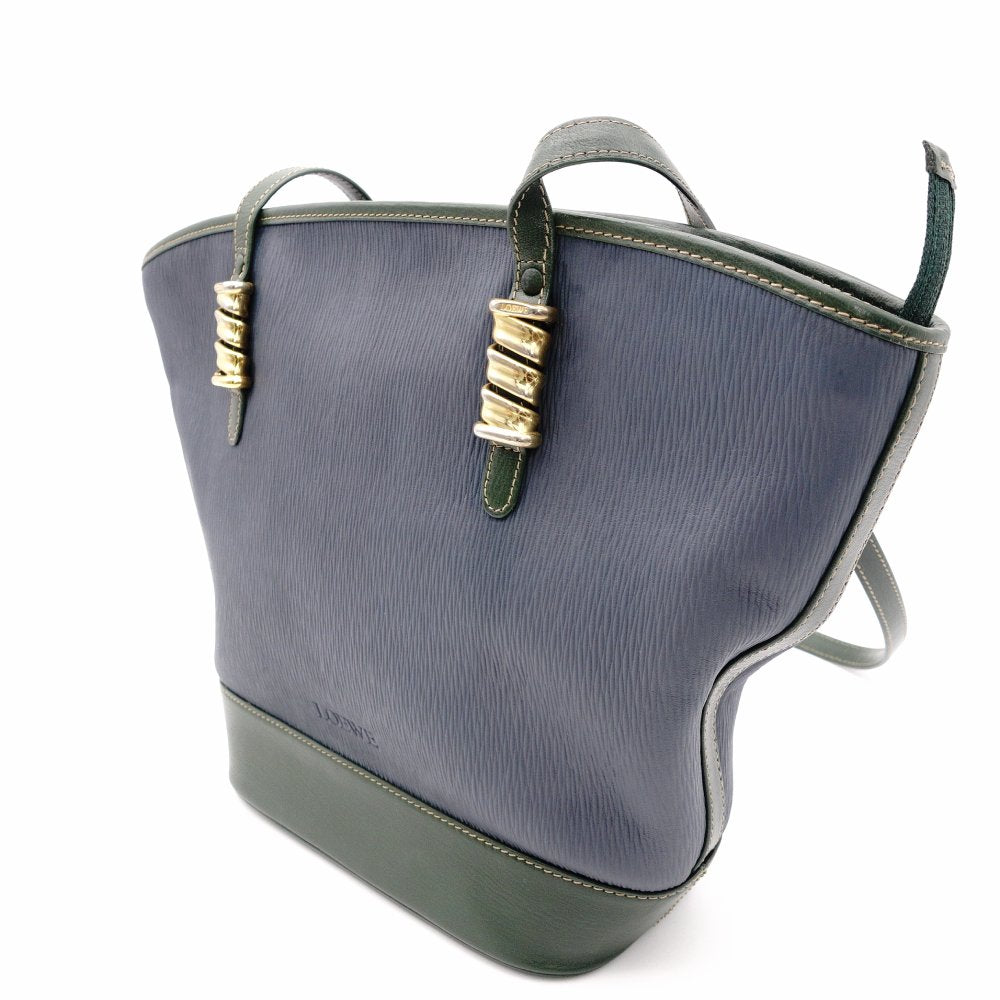 LOEWE Velazquez Shoulder Bag leather green USED Women