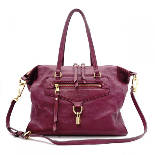 LOUIS VUITTON Monogram Implant Shoulder Bag, Leather, Purple, 2-Way