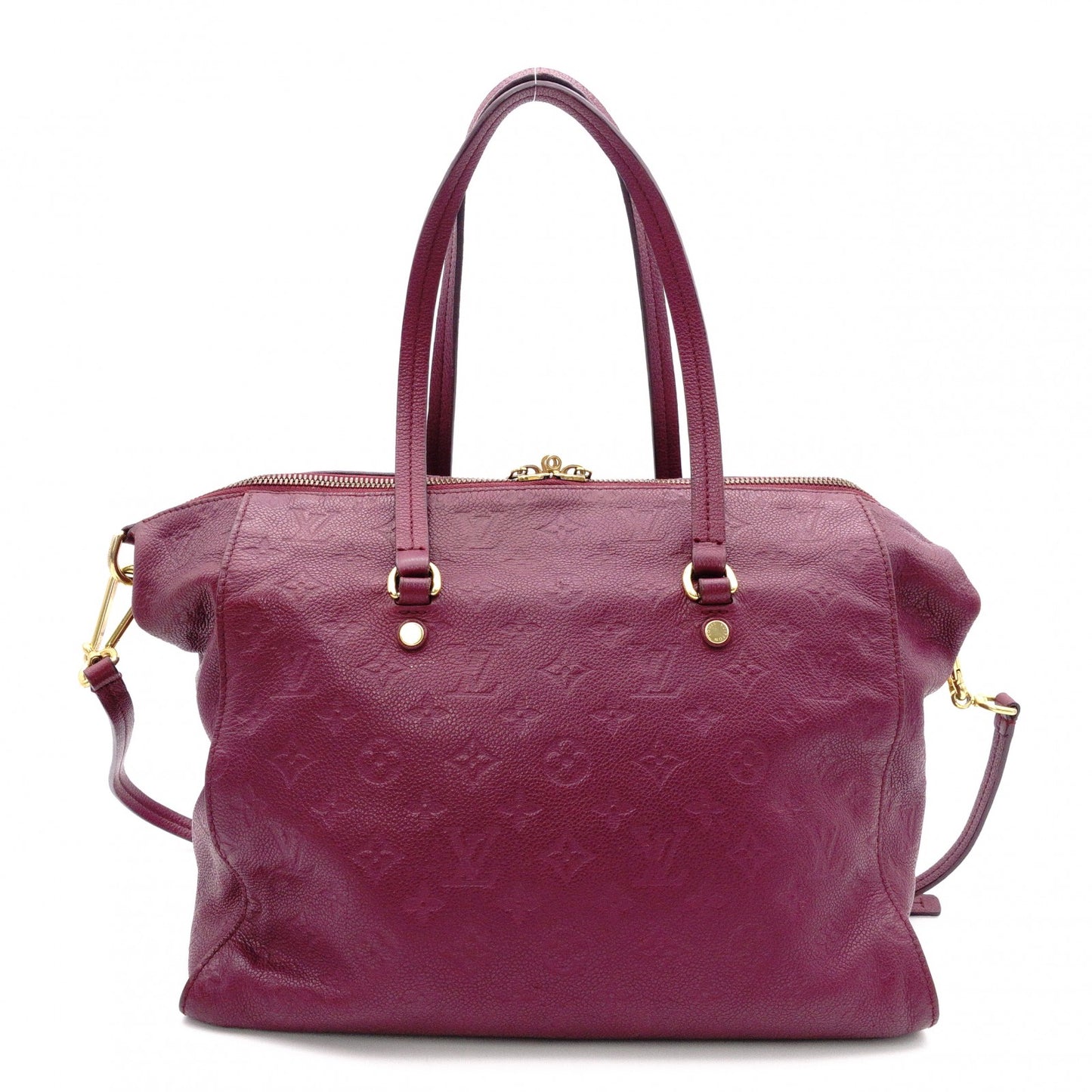 LOUIS VUITTON Monogram Implant Shoulder Bag, Leather, Purple, 2-Way