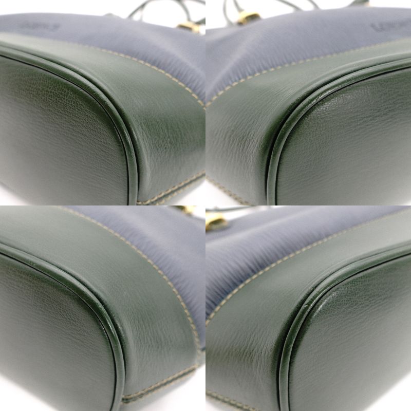 LOEWE Velazquez Shoulder Bag leather green USED Women