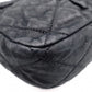 CHANEL Chain Shoulder Bag, Matelassé Leather, Black with Gold Hardware