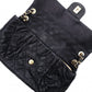 CHANEL Chain Shoulder Bag, Matelassé Leather, Black with Gold Hardware