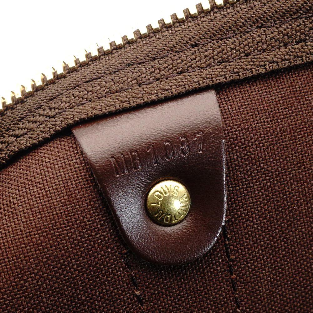 LOUIS VUITTON Keepall 50 Damier Canvas Handbag Brown PVC Leather Speedy Travel Boston 7-10-173