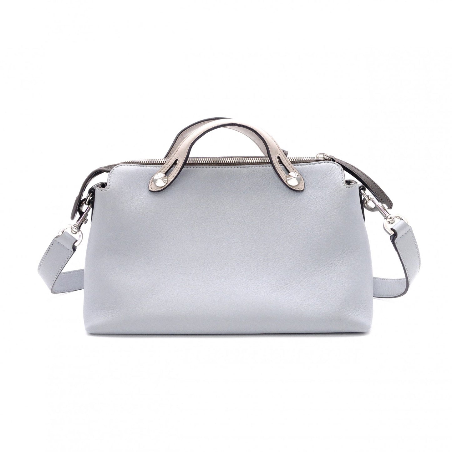 FENDI By the Way Handbag, Leather, Blue, 2-Way Crossbody with Charm