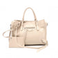 BALENCIAGA Paper Shoulder Bag, Leather, Beige, 2-Way Crossbody, Silver Hardware