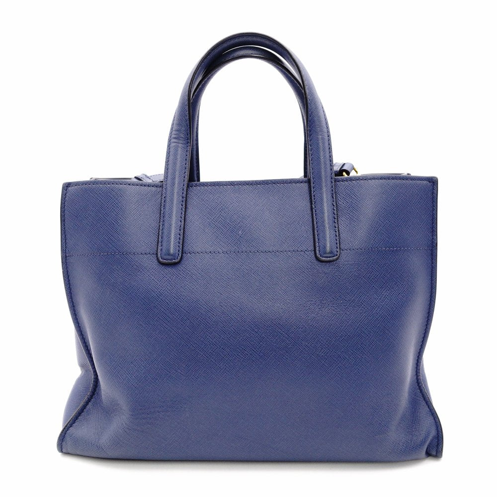 PRADA Leather Handbag Blue 2-Way Shoulder Bag