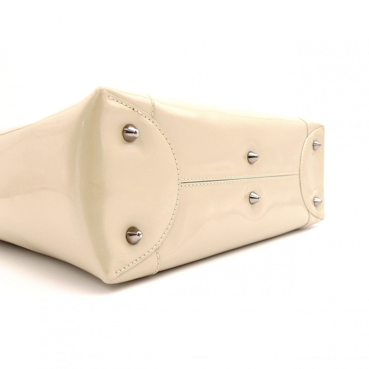 Christian Dior Marispare Handbag, Patent Leather, Beige, 2-Way
