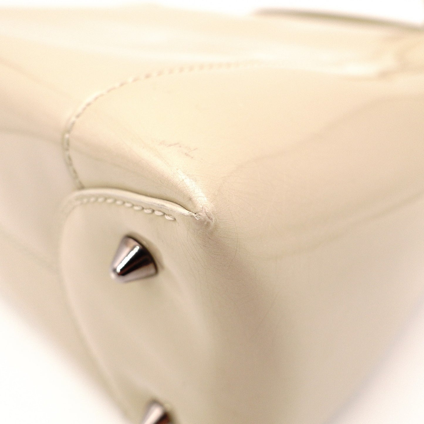 Christian Dior Marispare Handbag, Patent Leather, Beige, 2-Way