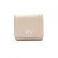 LOEWE Tri-Fold Anagram Tri-Fold Wallet, Leather, Beige, Silver Hardware
