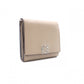 LOEWE Tri-Fold Anagram Tri-Fold Wallet, Leather, Beige, Silver Hardware