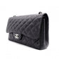 CHANEL Double Flap Big Matelassé Classic Shoulder Bag, Caviar Leather, Black with Silver Hardware
