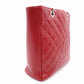 CHANEL Caviar Skin Chain Shoulder Bag Red PST Silver Hardware R801073