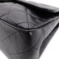 CHANEL Double Flap Big Matelassé Classic Shoulder Bag, Caviar Leather, Black with Silver Hardware