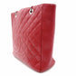 CHANEL Caviar Skin Chain Shoulder Bag Red PST Silver Hardware R801073