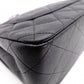 CHANEL Double Flap Big Matelassé Classic Shoulder Bag, Caviar Leather, Black with Silver Hardware