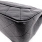 CHANEL Double Flap Big Matelassé Classic Shoulder Bag, Caviar Leather, Black with Silver Hardware