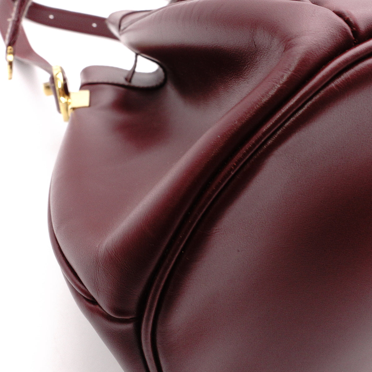 CARTIER Vintage Must Line Shoulder Bag, Leather, Red, Crossbody