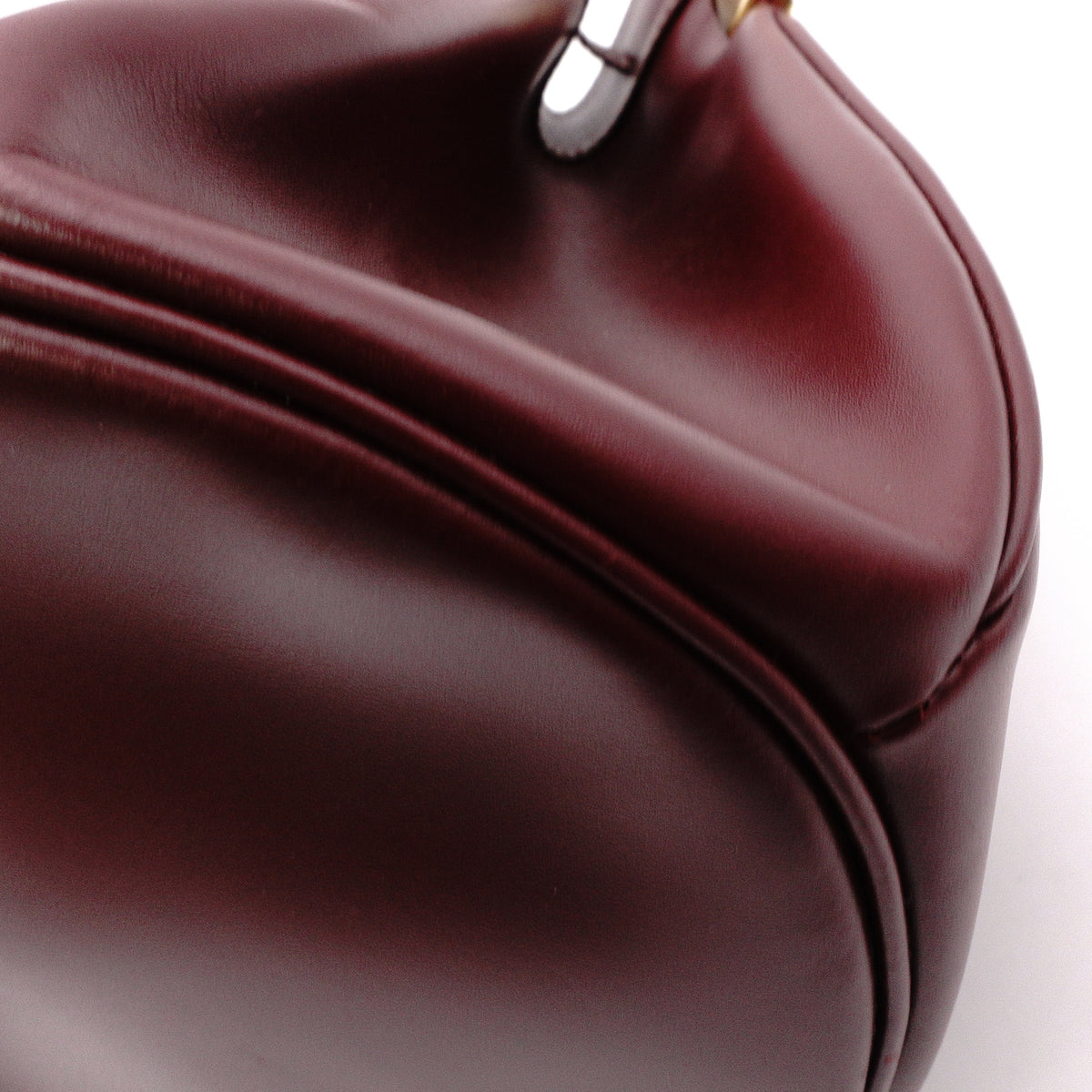 CARTIER Vintage Must Line Shoulder Bag, Leather, Red, Crossbody