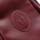 CARTIER Vintage Must Line Shoulder Bag, Leather, Red, Crossbody