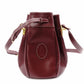 CARTIER Vintage Must Line Shoulder Bag, Leather, Red, Crossbody