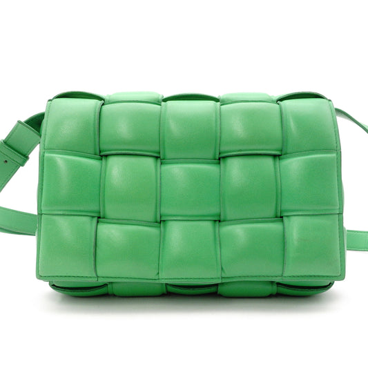 Bottega Veneta Padetto Cassette Shoulder Bag, Leather, Green, Crossbody