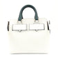 BURBERRY Belt Bag Handbag Beige × White × Green Leather 7-9-437