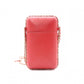 CHANEL Phone Case, Shoulder Bag, Matelassé Shoulder Bag, Leather, Red, Gold Hardware, Crossbody