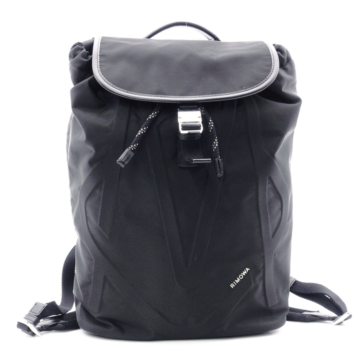 RIMOWA Signature Flap Backpack, Nylon, Black, Men's, Black, Logo