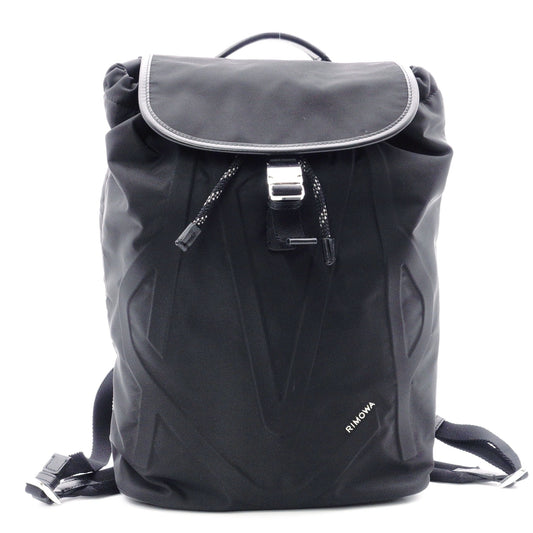 RIMOWA Signature Flap Backpack, Nylon, Black, Men's, Black, Logo