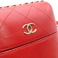 CHANEL Phone Case, Shoulder Bag, Matelassé Shoulder Bag, Leather, Red, Gold Hardware, Crossbody